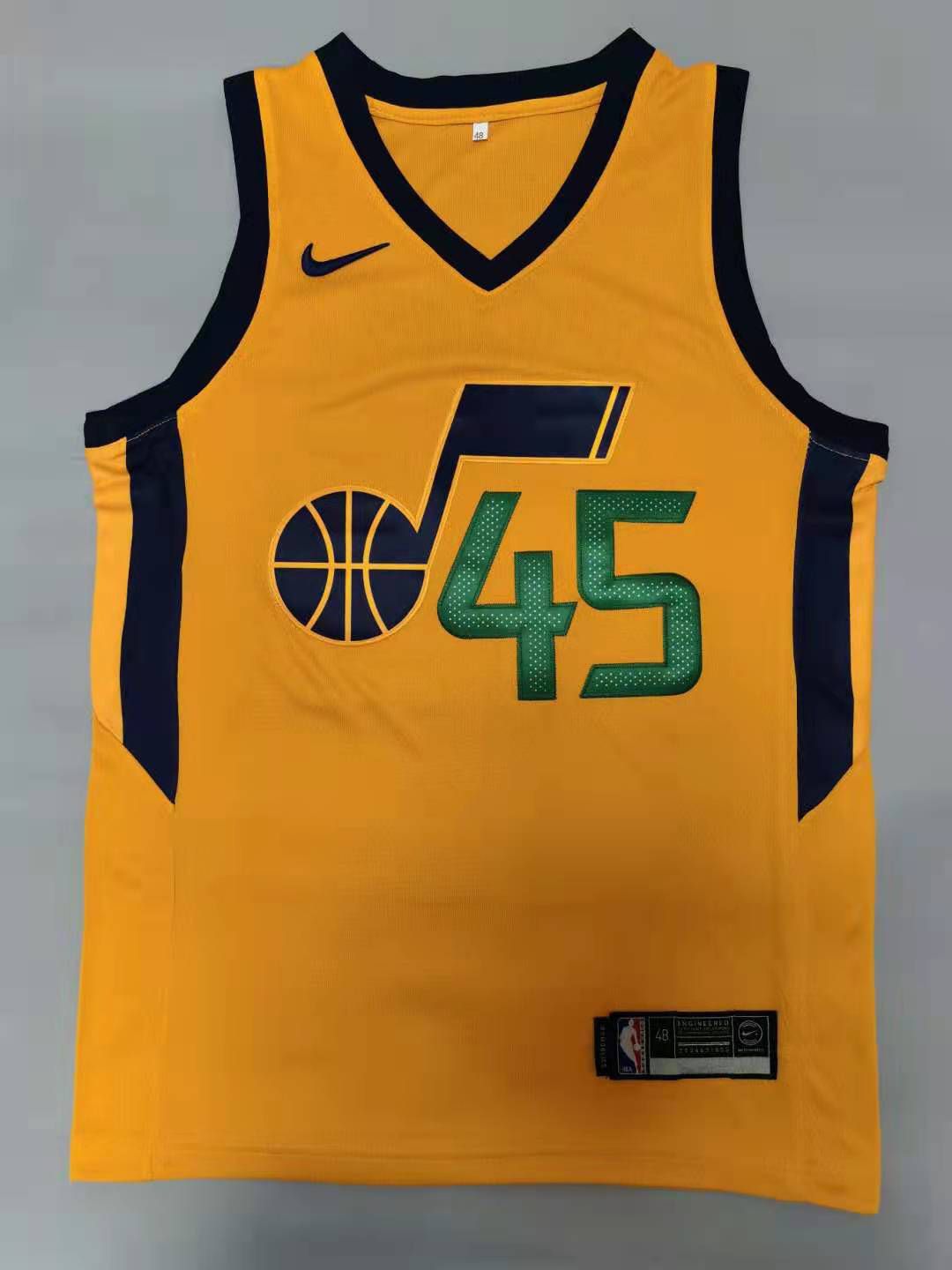 Men Utah Jazz #45 Mitchell Yellow 2021 Nike Game NBA Jerseys